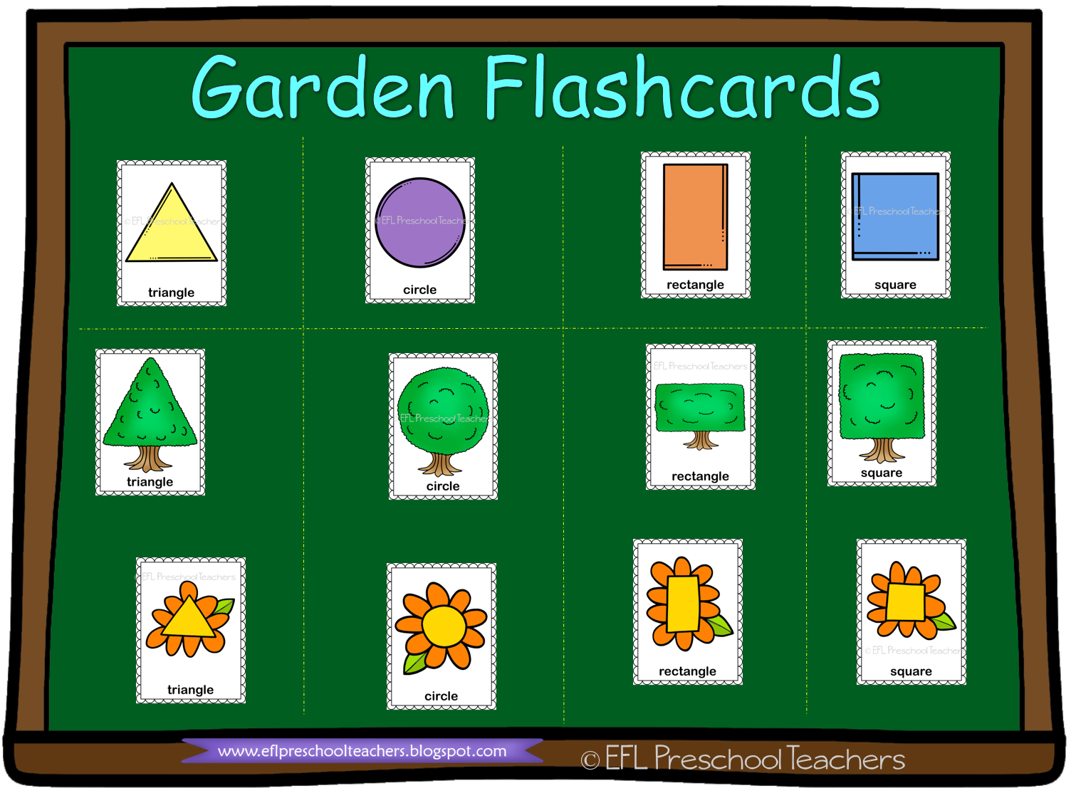ESL/EFL Preschool Teachers Garden Unit Flashcards for the Kindergarten