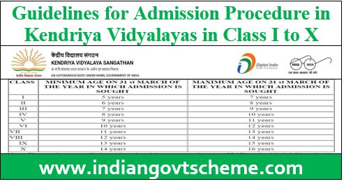 Guidelines for Admission in KVS