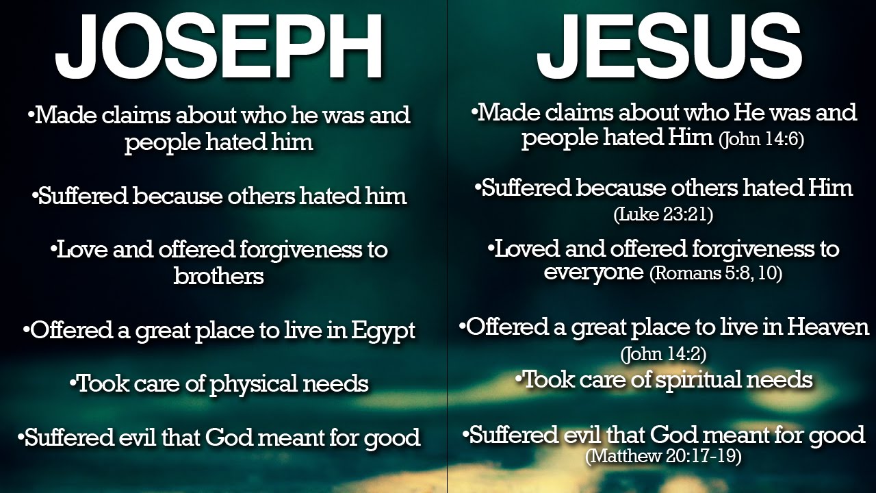 Comparison chart between Joseph and Jesus