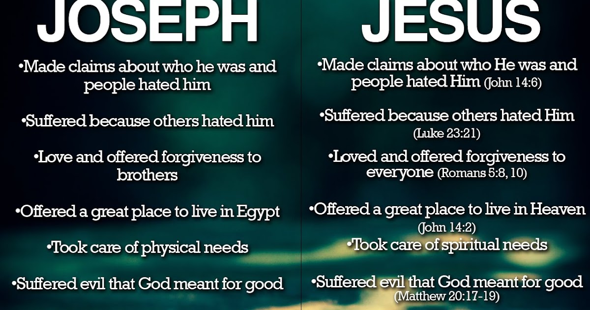Comparison chart between Joseph and Jesus