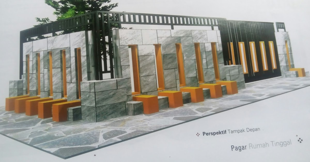 Desain Pagar Rumah Minimalis Modern Kombinasi Dengan Batu ...