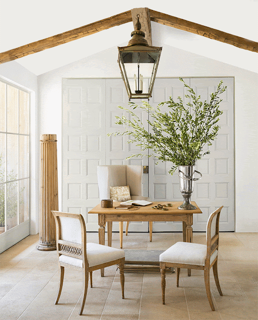 Antique doors, chairs, lantern and desk {Cool Chic Style Fashion}