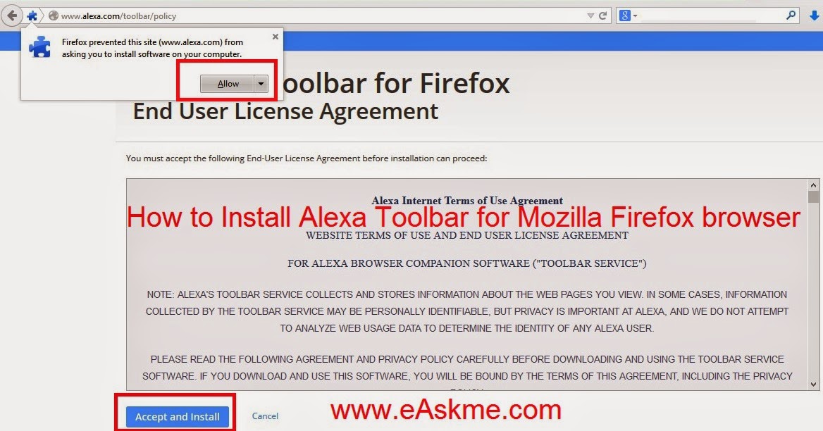How to Install Alexa Toolbar for Mozilla Firefox Browser : eAskme How to Install Alexa Toolbar for Mozilla Firefox Browser : eAskme