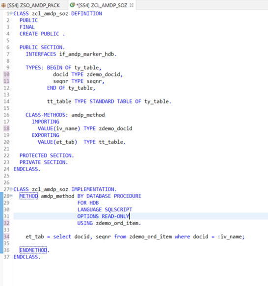 SAP ABAP Central: ABAP Managed Database Procedure