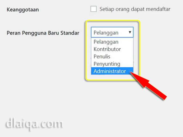 D'laiqa Arena: Tingkatan Pengguna (User Level) Pada Wordpress