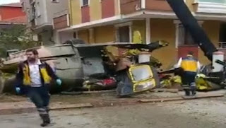 İstanbul Sancaktepe Mahallesine helikopter düştü