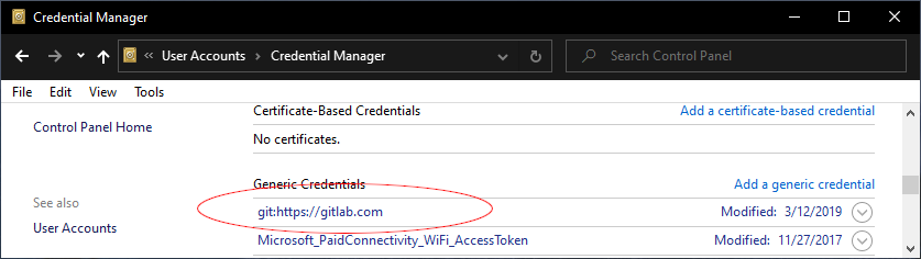 git reset credentials git reset credentials
