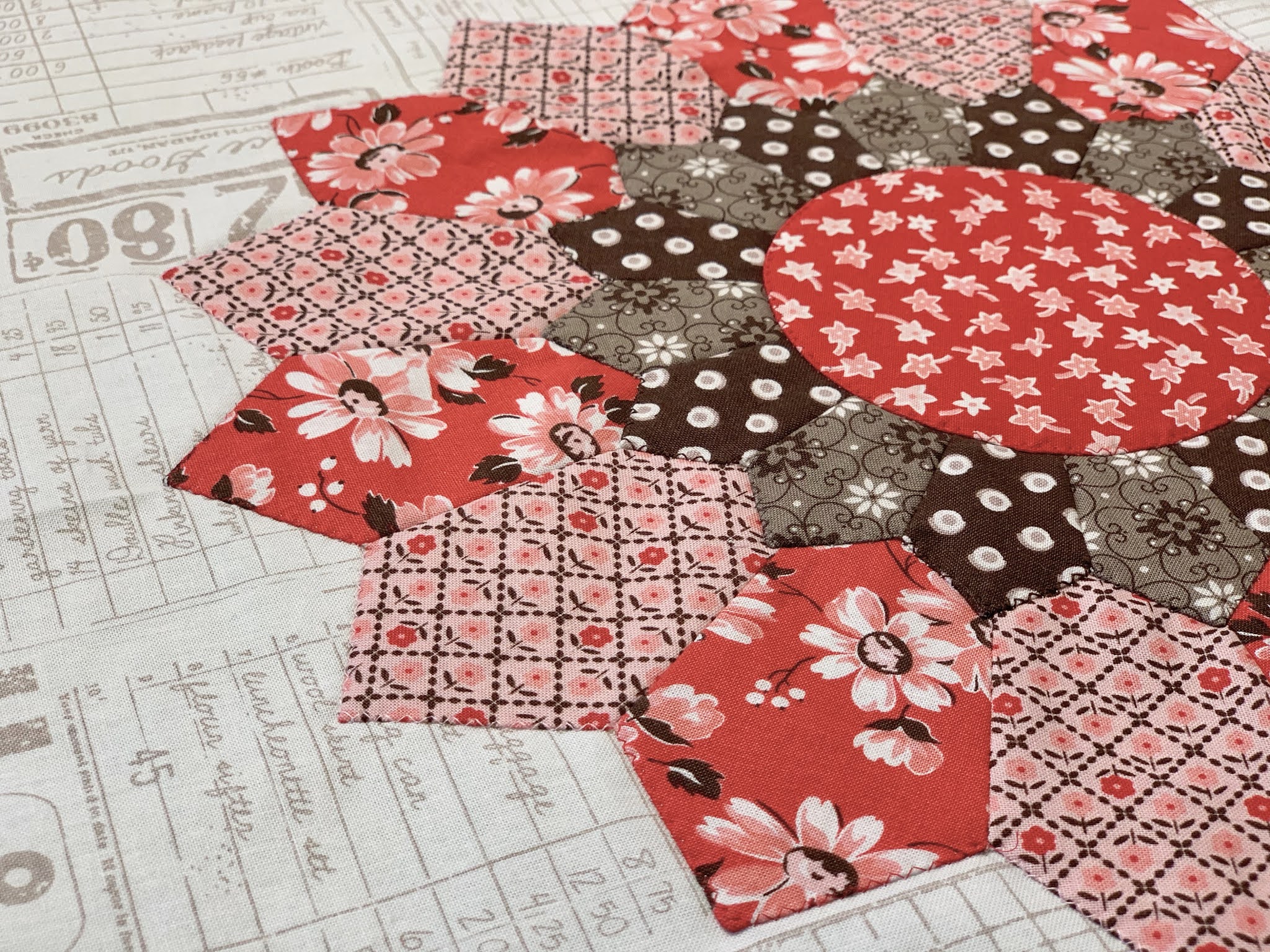 Bee In My Flea Market Flowers sew Along Week Nine Quilt