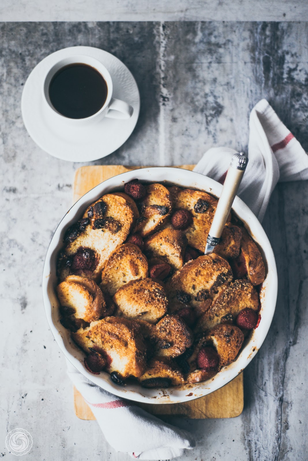 Pudding chelbowy z chałką. Challah bread and butter pudding. Yummy