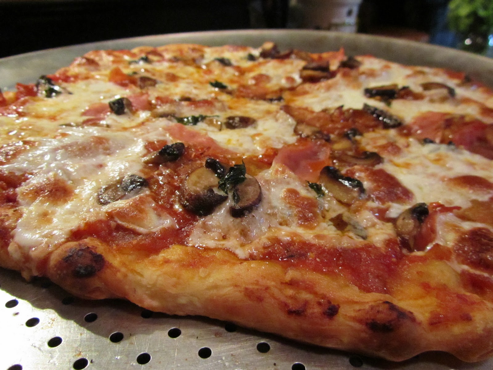 Rock 'n' Roll Gourmet Eggplant, Prosciutto, & Mushroom Pizza