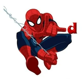 Abecedario de Spiderman con Letras Pequeñas. Spiderman Alphabet with small Letters.