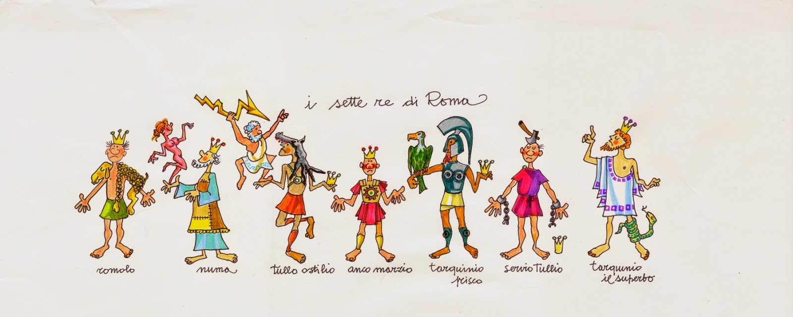 I 7 Re Di Roma Disegni articoli : luglio 2014