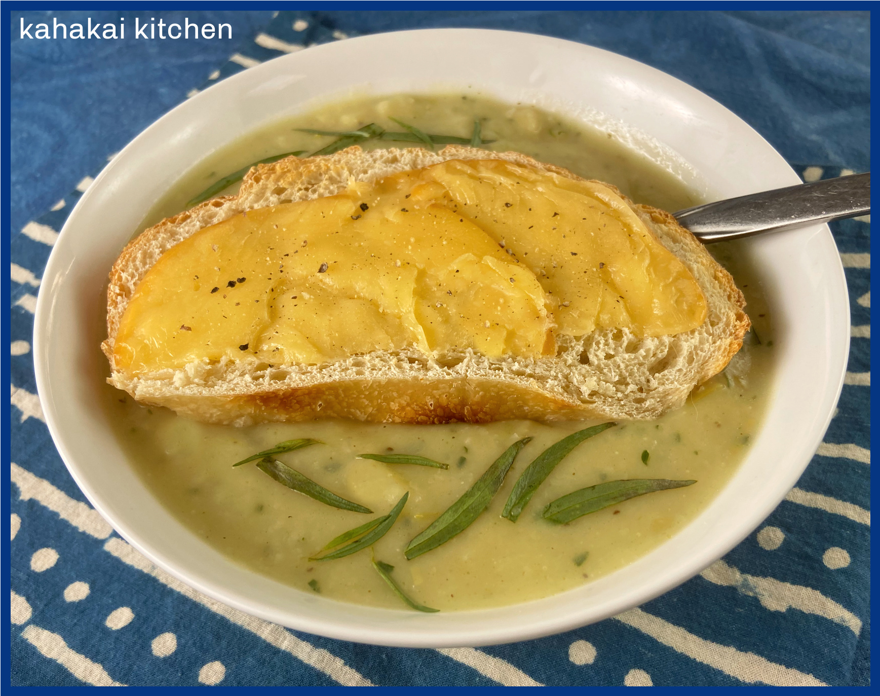 Kahakai Kitchen Nigel Slater's Cauliflower & Leek Soup with Cheesy