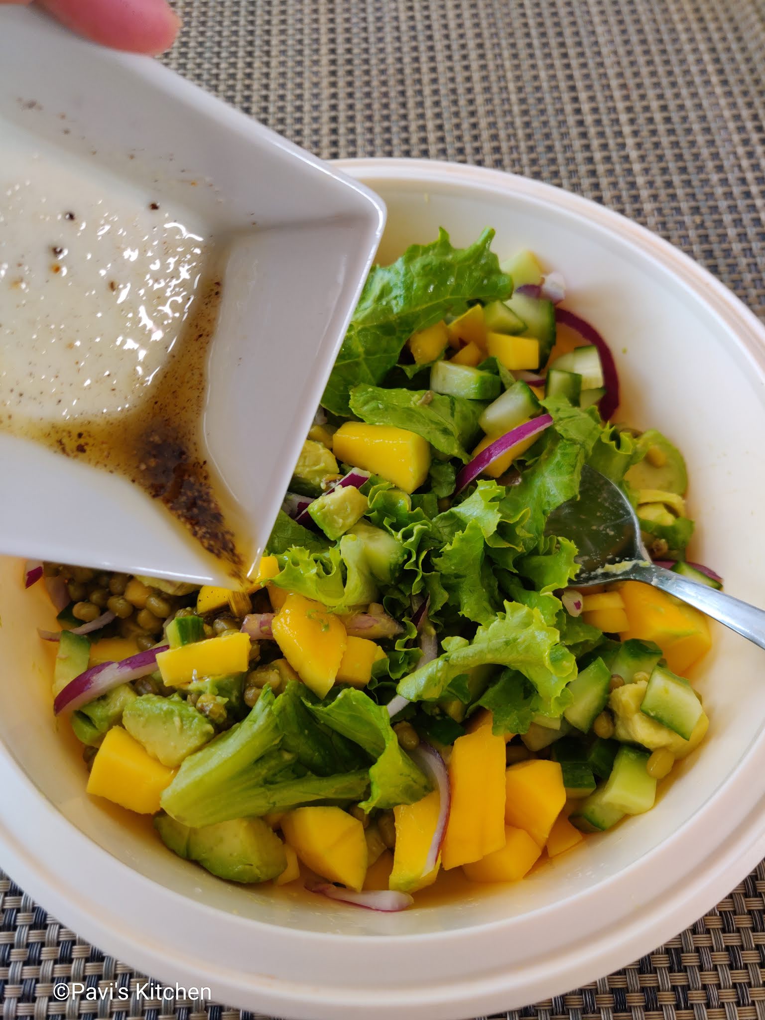 Boiled green moong dal salad green mung bean salad green gram salad