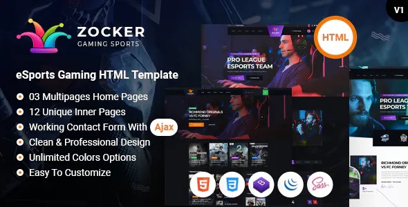 Best eSports and Gaming HTML Template