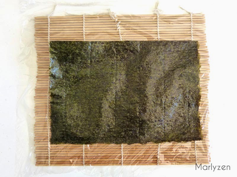 Demi-feuille de nori.