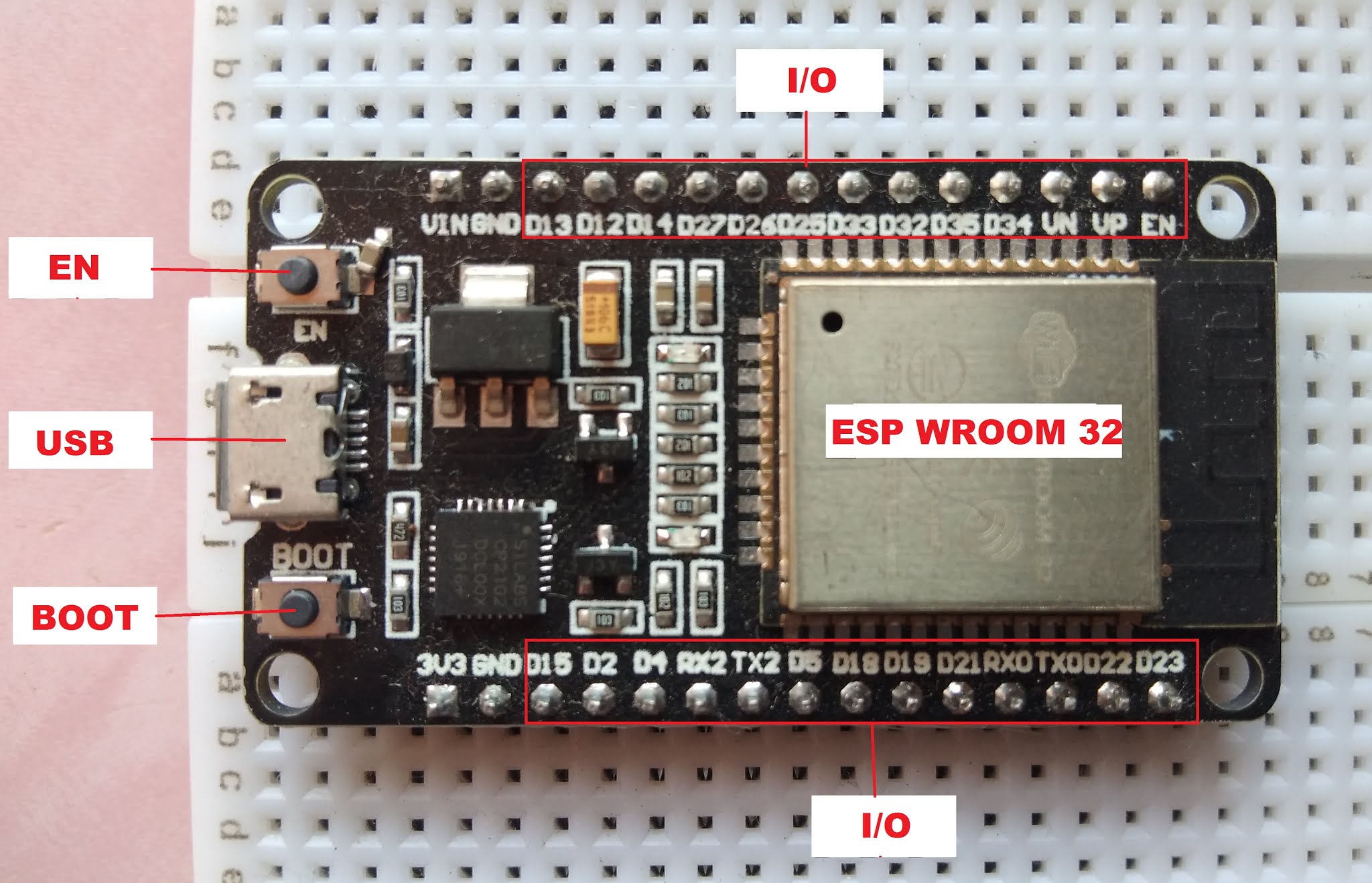 ESP32 Burn Fixture Adapter - Test Board For ESP-WROOM-32 Development (27g/1.0oz)