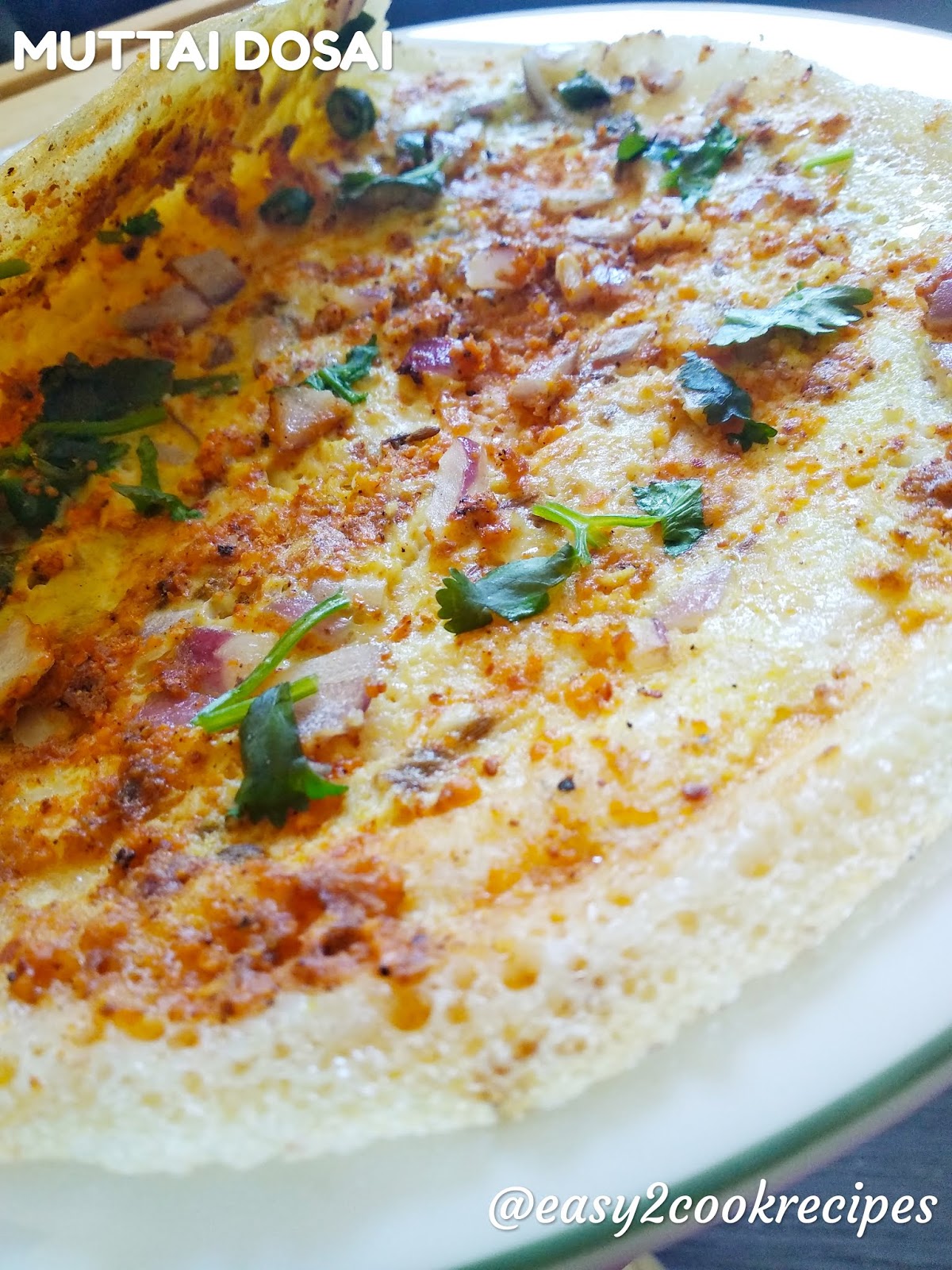 EASY2COOK RECIPES MUTTAI DOSAI ( EGG DOSA)