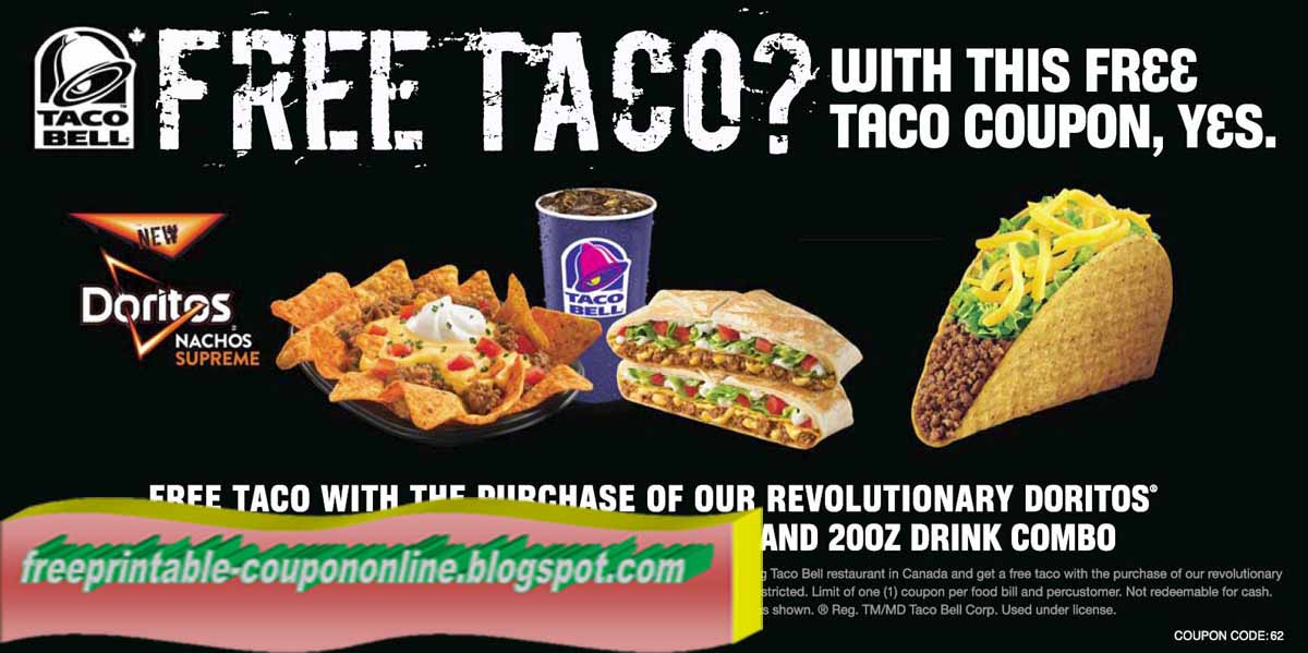Printable Coupons 2023 Taco Bell Coupons