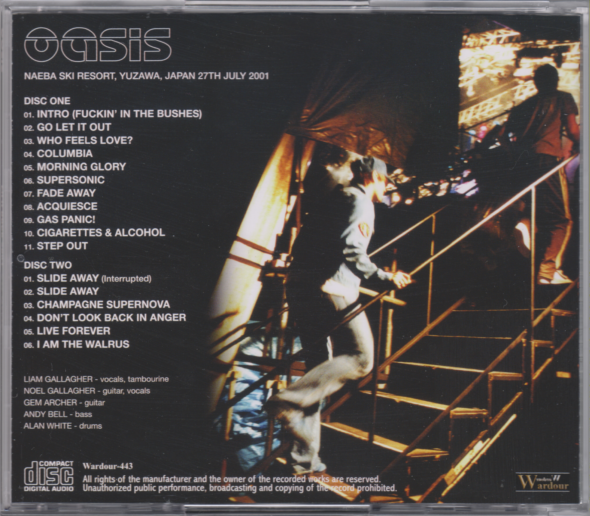 Oasis Bootlegs From Fuckuoka: Fuji Rock 2001 DAT Master (Wardour-443)