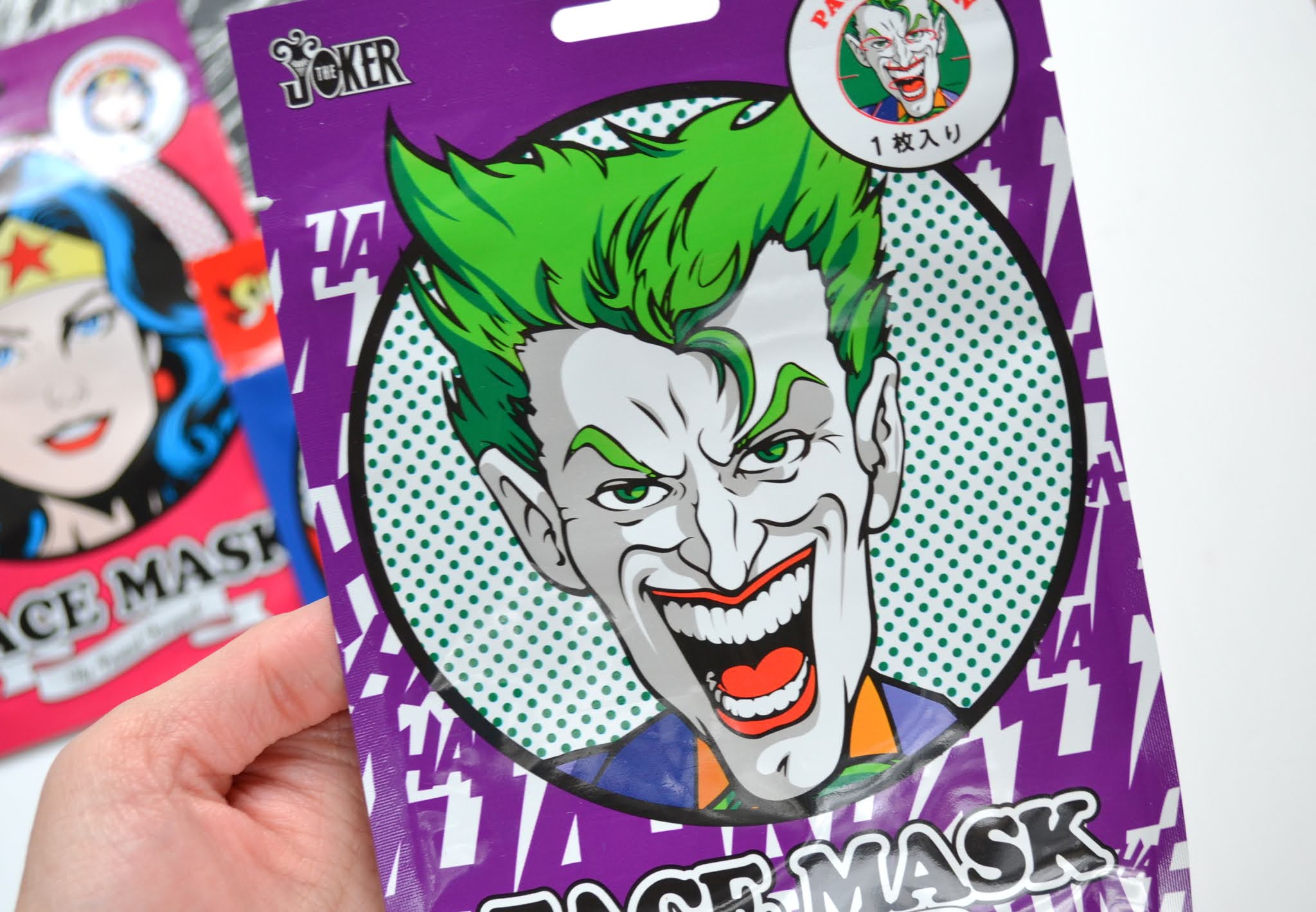 SHEET MASK | DC Comics Wonder Superman and Joker | Cosmetic Proof | beauty, nail art and lifestyle blog