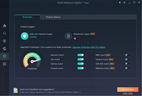 IObit Malware Fighter Free Protection 통계