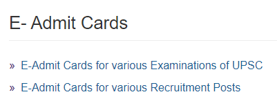 UPSC EPFO Admit Card Download