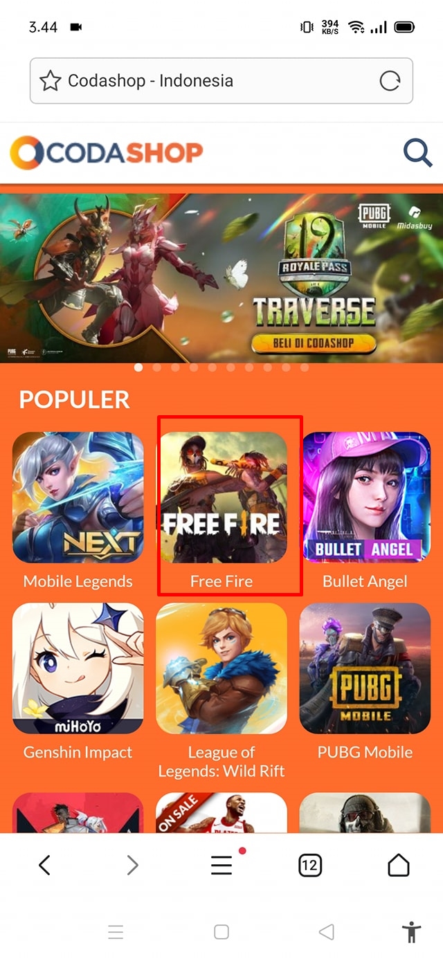 Cara Top Up Diamond Free Fire Di Pakai Dana