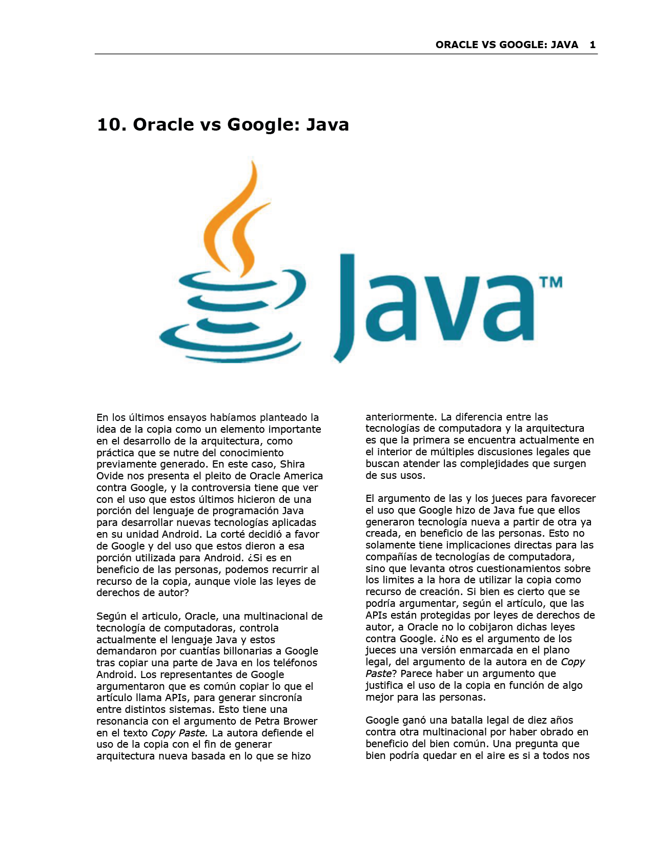 Oracle vs Google: Java