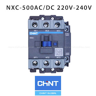 KHỞI ĐỘNG TỪ CONTACTOR CHINT NXC-500AC/DC 220V-240V