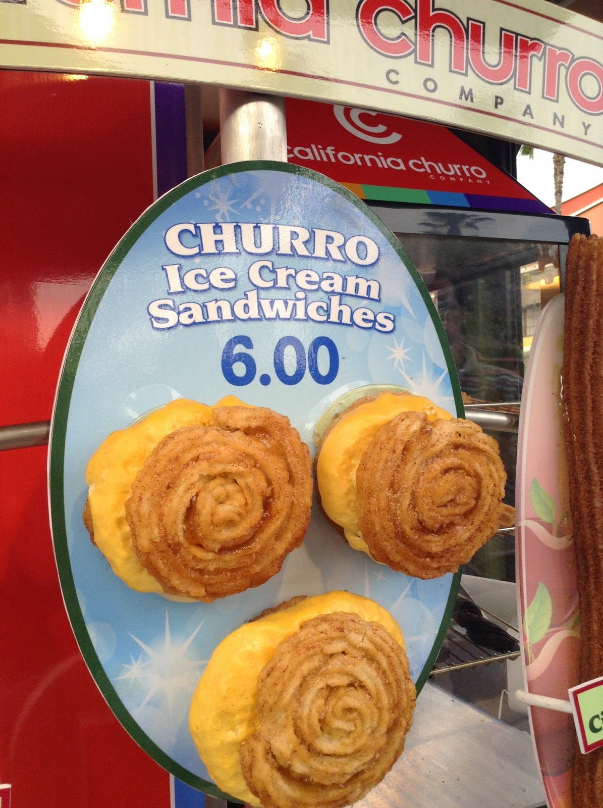 THE CHURREO & CHURRO ICE CREAM SANDWICH DOWNTOWN DISNEY ANAHEIM