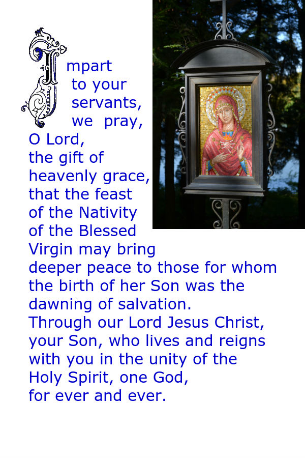 Daily Homilies The Nativity of the Blessed Virgin Mary
