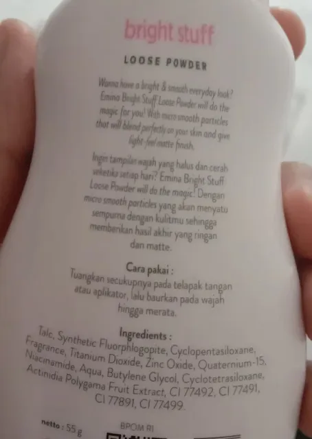 Ingredients Emina Bright Stuff Loose Powder Kemasan