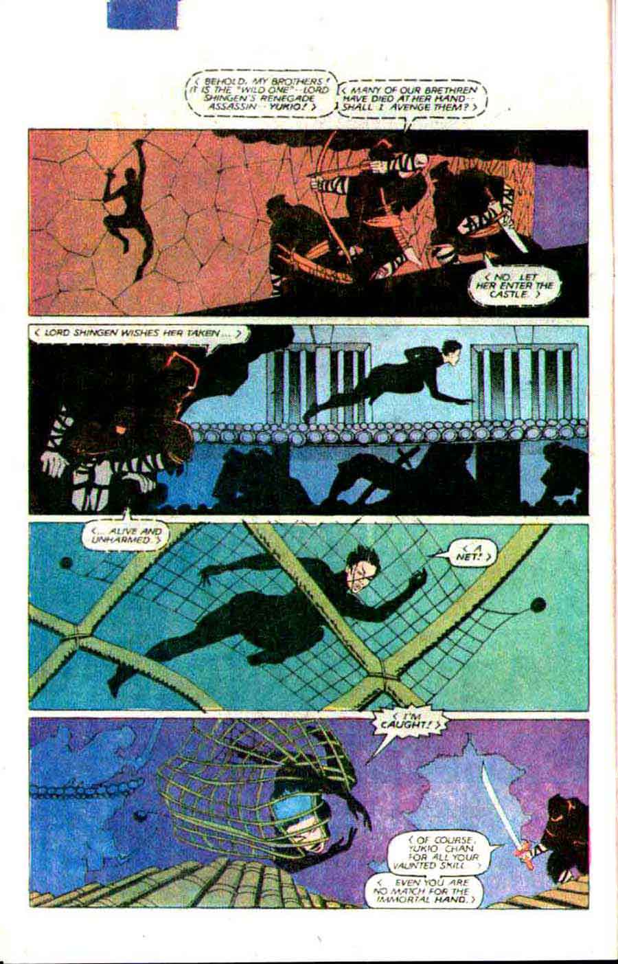 Wolverine v1 #4 1980s marvel comic book page art by Frank Miller