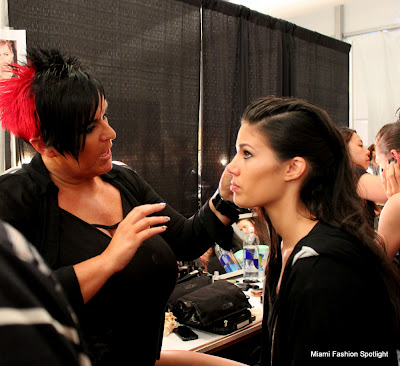 Make-up artist Nikki Oxley.