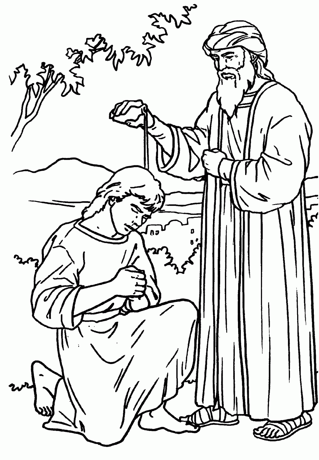 david and saul coloring pages - photo #32
