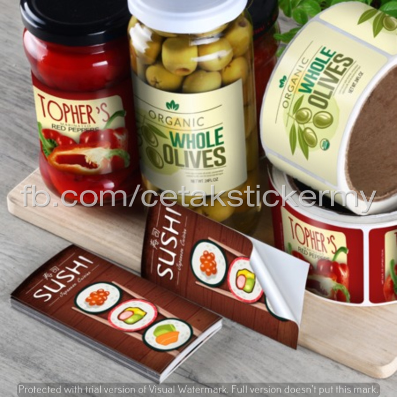 Sticker/ Label Printing Kuala Lumpur, Malaysia Food Stickers/ Makanan