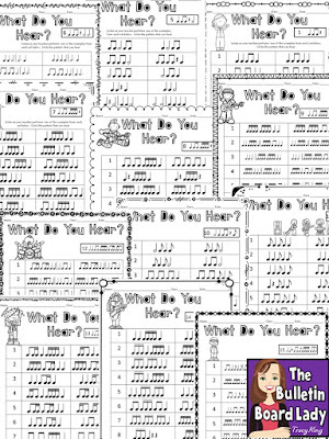 Music lesson plans for days when you need to be as quiet as possible.  These quiet activities include ways to teach pitch, rhythm, composers and more in a quiet music classroom.