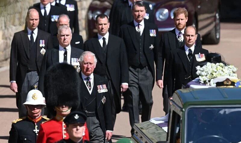 Queen Elizabeth, the Duchess of Cornwall, the Duchess of Cambridge, the Countess of Wessex and Prince Harry