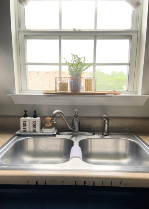 Kitchen Sink Hand and Dish Soap Dispensers.