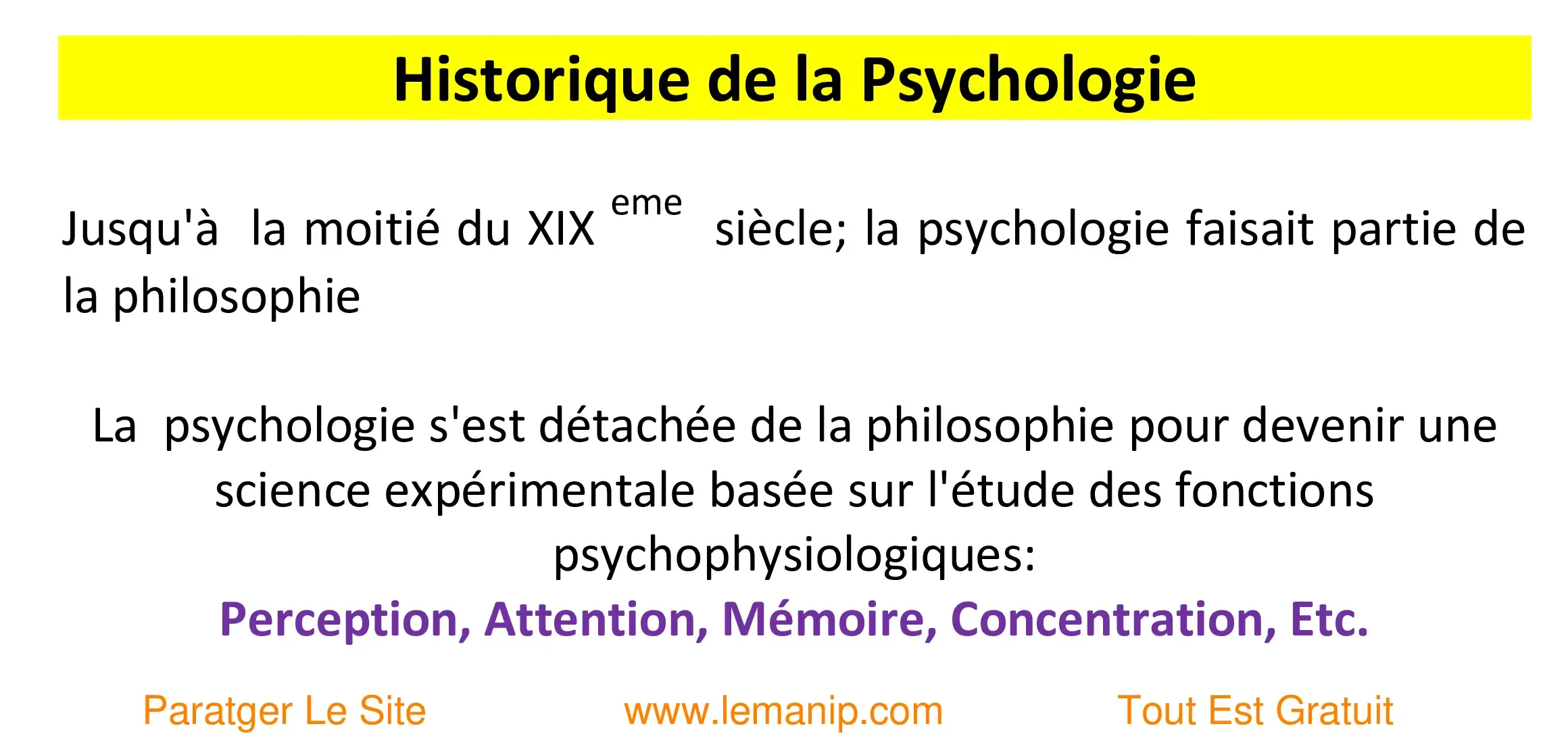 Historique de la Psychologie