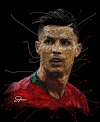 Scribble Drawing of Cristiano Ronaldo (Digital)