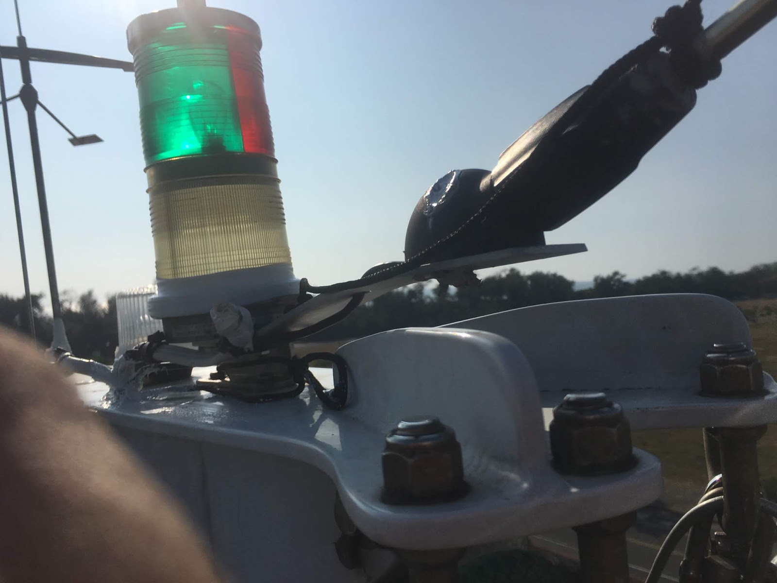 Raymarine wind vane installation