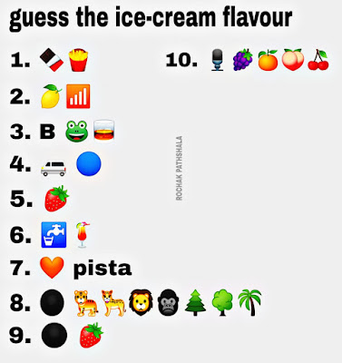whatsapp emoticon riddles guess the ice-cream flavour