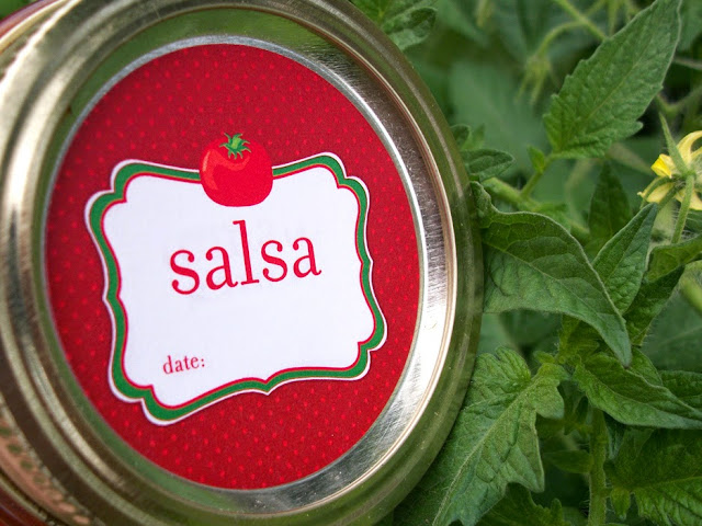 salsa canning jar labels