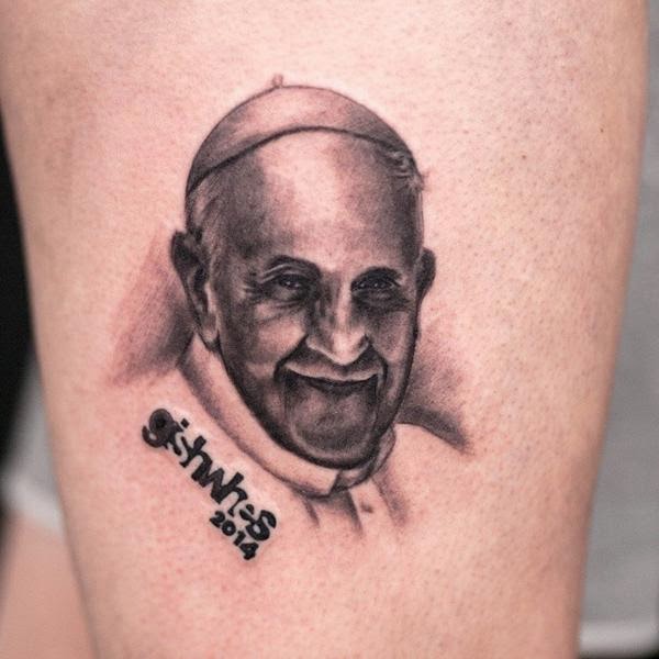 Pope tattoo 3