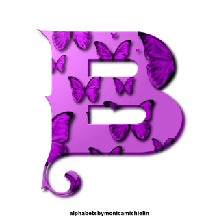 M. Michielin Alphabets: PURPLE BUTTERFLY ALPHABET AGRELOY FONT AND ...