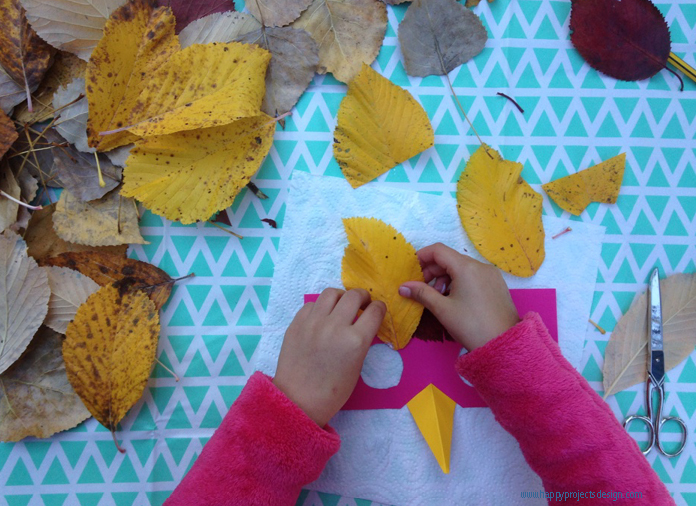DIY máscara con hojas
