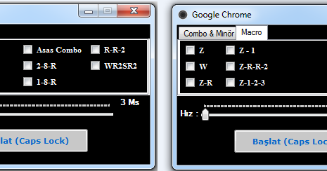 pvp sehri capslock pedal minor programi yeni