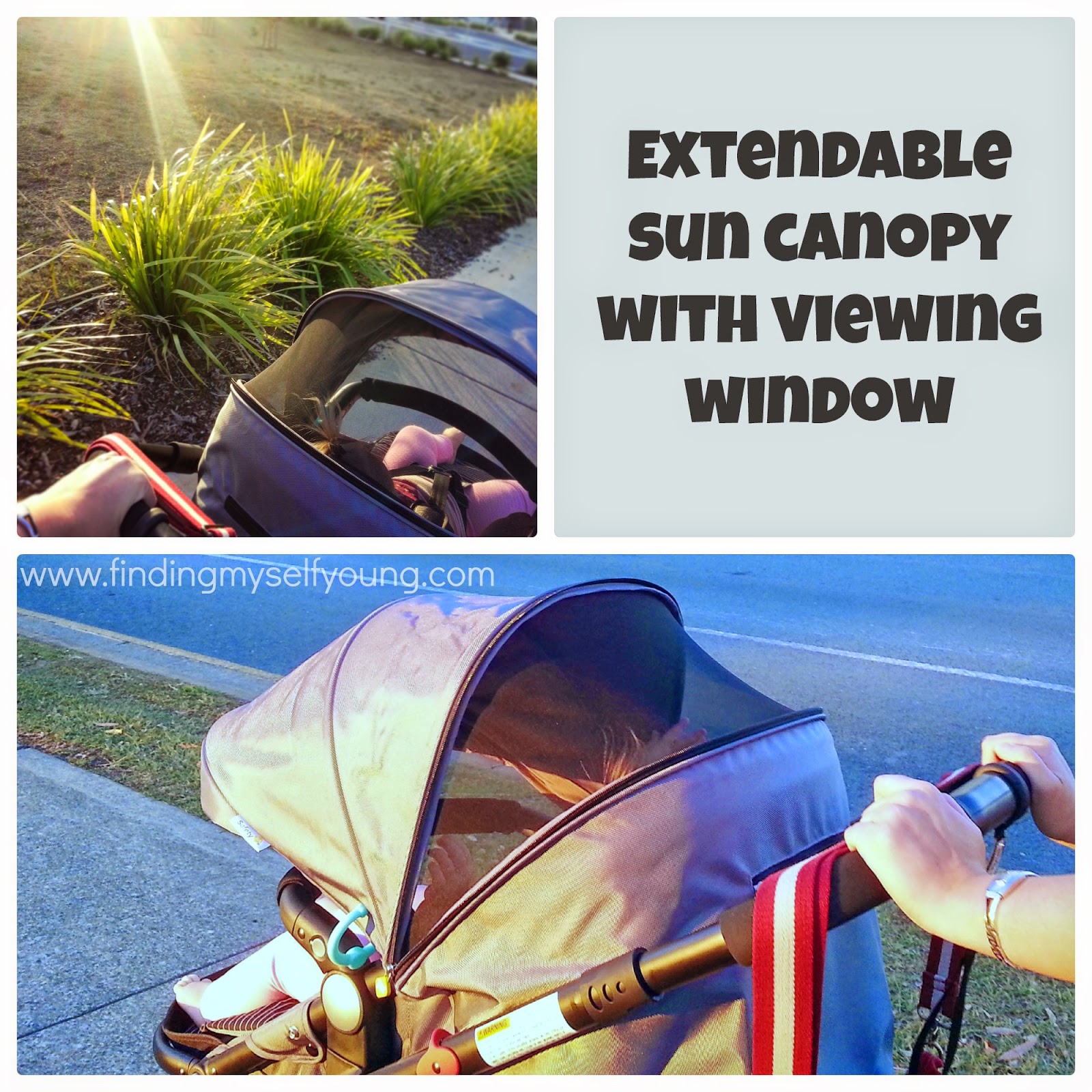 Safety 1st Wanderer 3 wheel pram extendible sun canopy